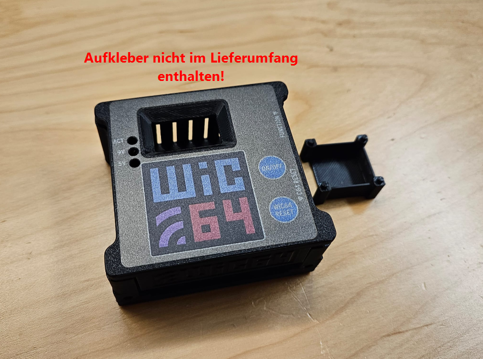 WiC64 3D-printed case (including stickers)