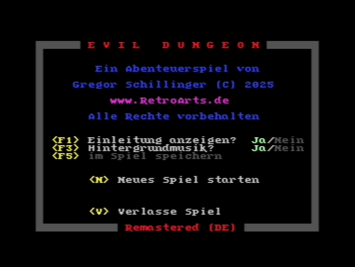 EVIL DUNGEON (C64) - Collector's Edition (Remastered Version)